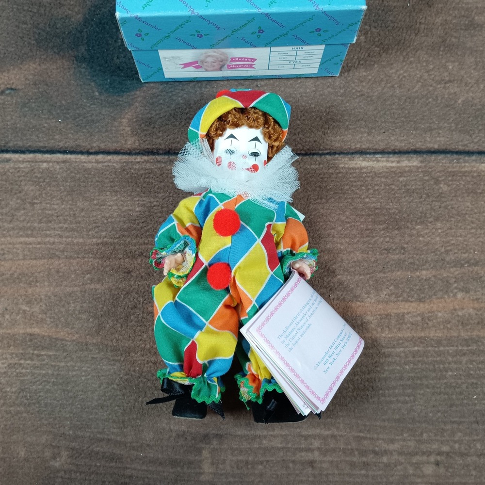 Madame Alexander Miniature Clown Doll Showcase Collection With Box‎ & Tags